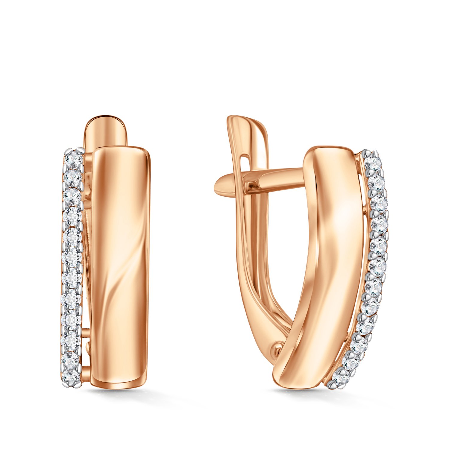 Фото «Золотые серьги с фианитами»