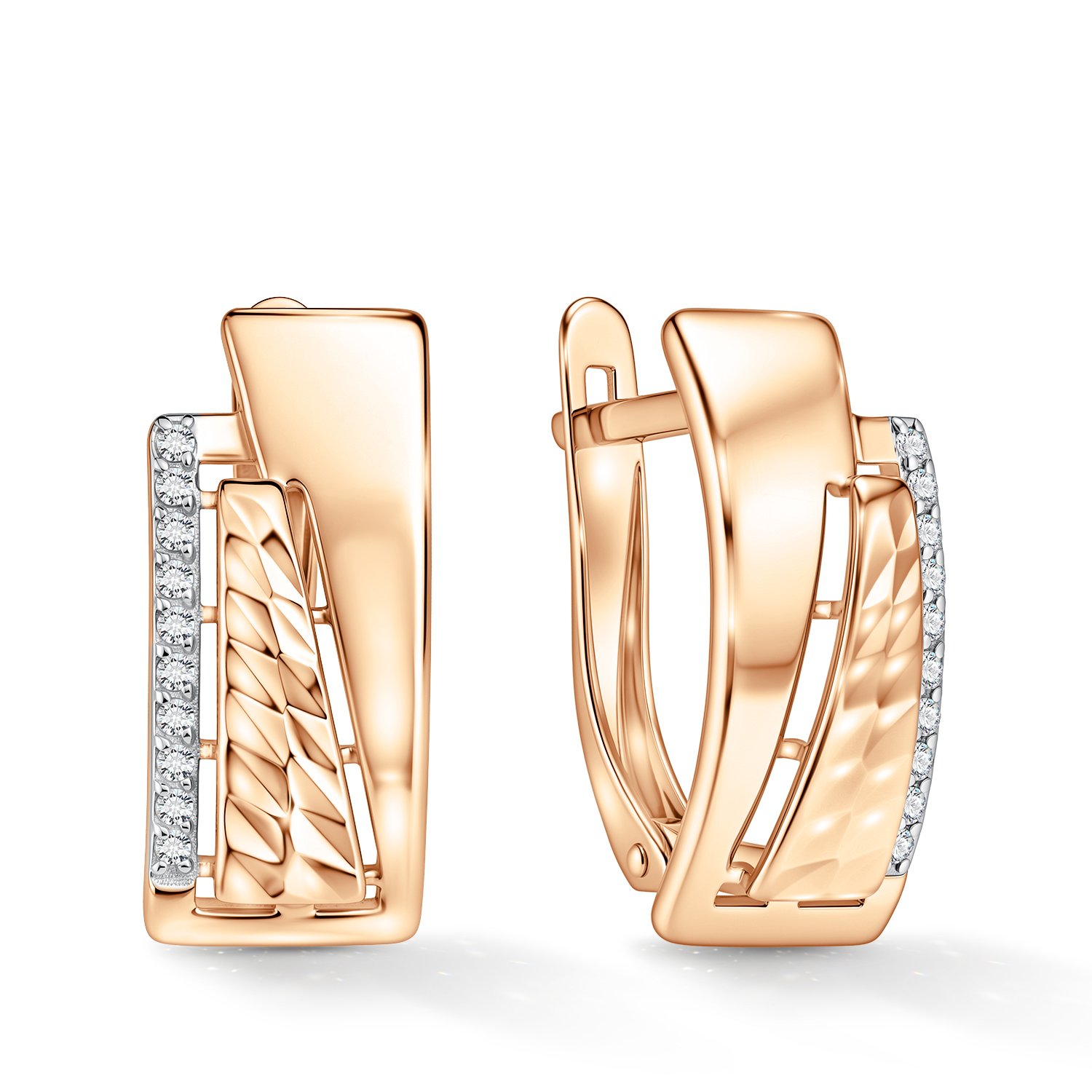 Фото «Золотые серьги с фианитами»