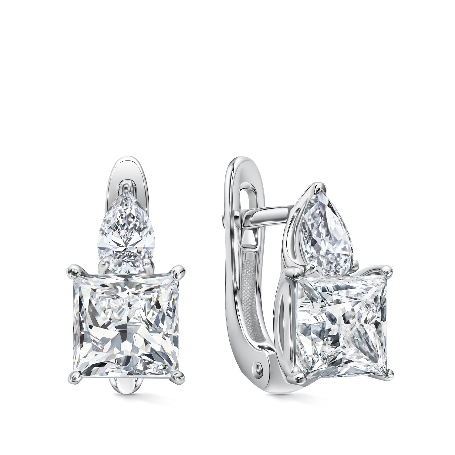 Фото «Золотые серьги с бриллиантами выращенными»