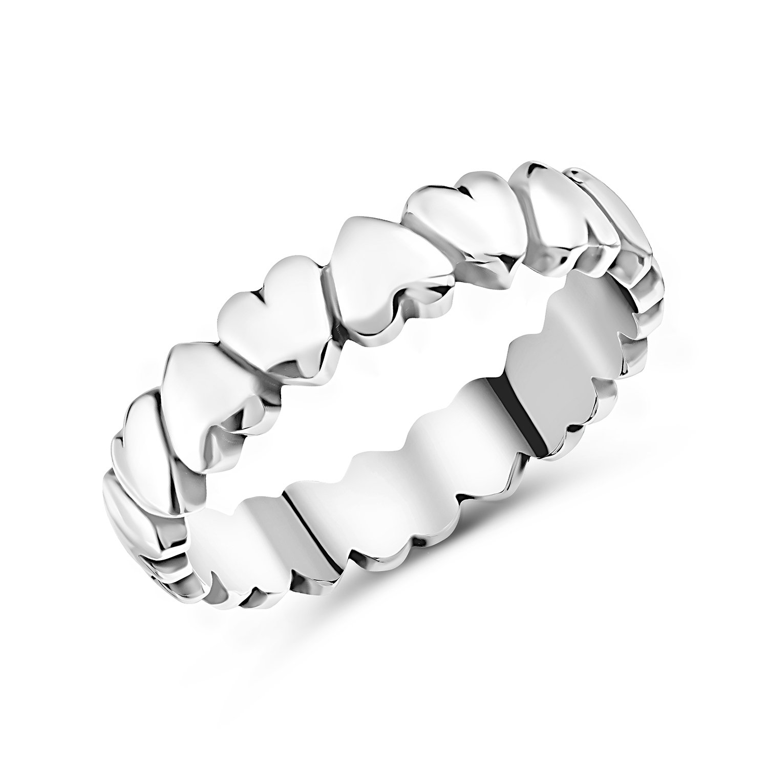 Серебряное кольцо Сердце