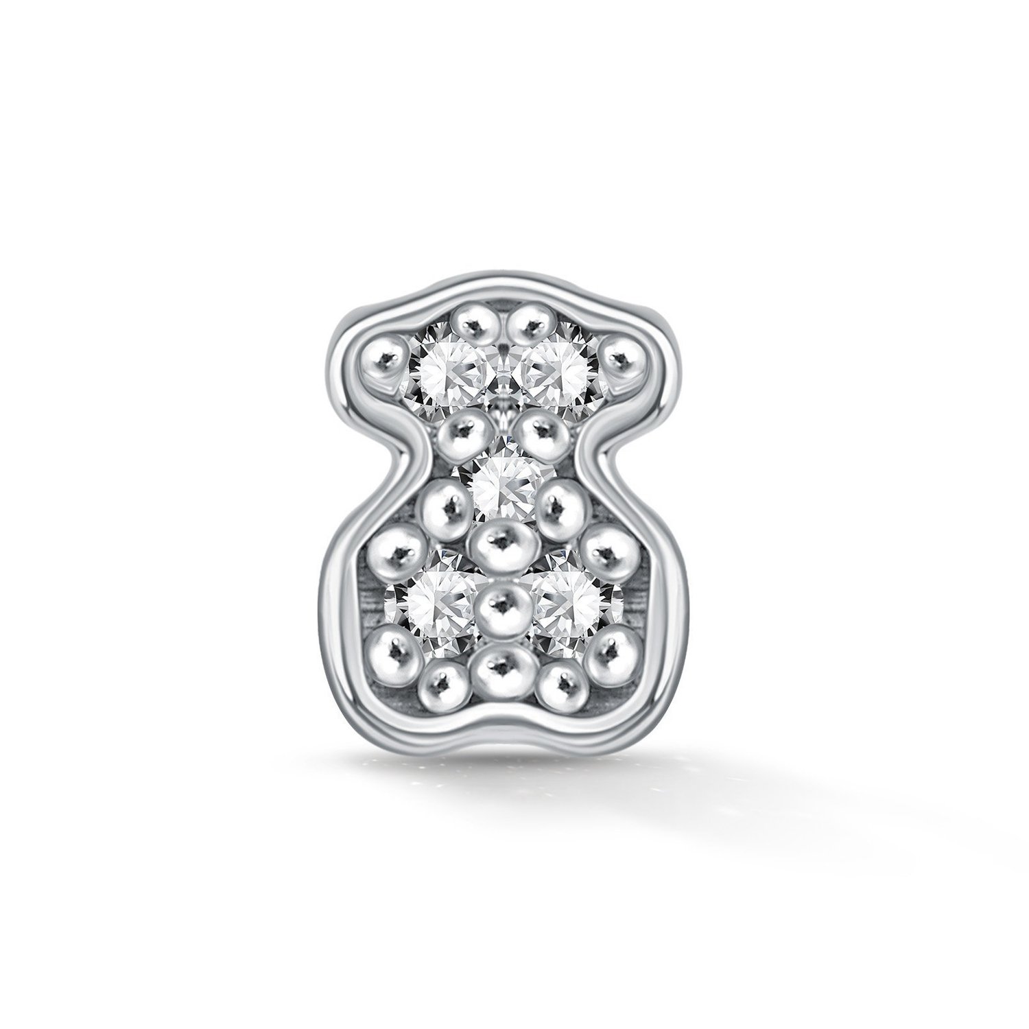 Золотая серьга с бриллиантами