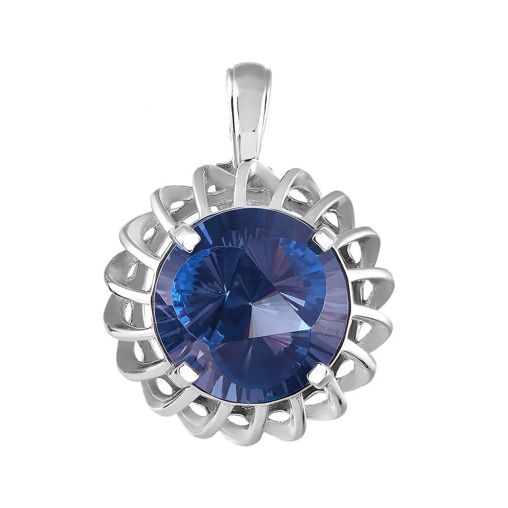 Подвеска из серебра с топазом