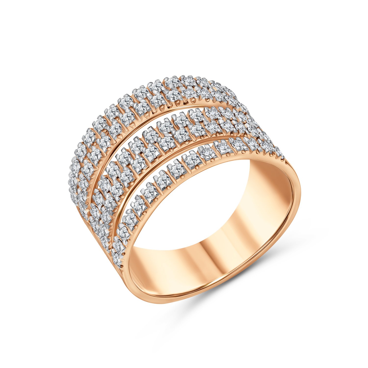 Фото «Золотое кольцо с бриллиантами выращенными»