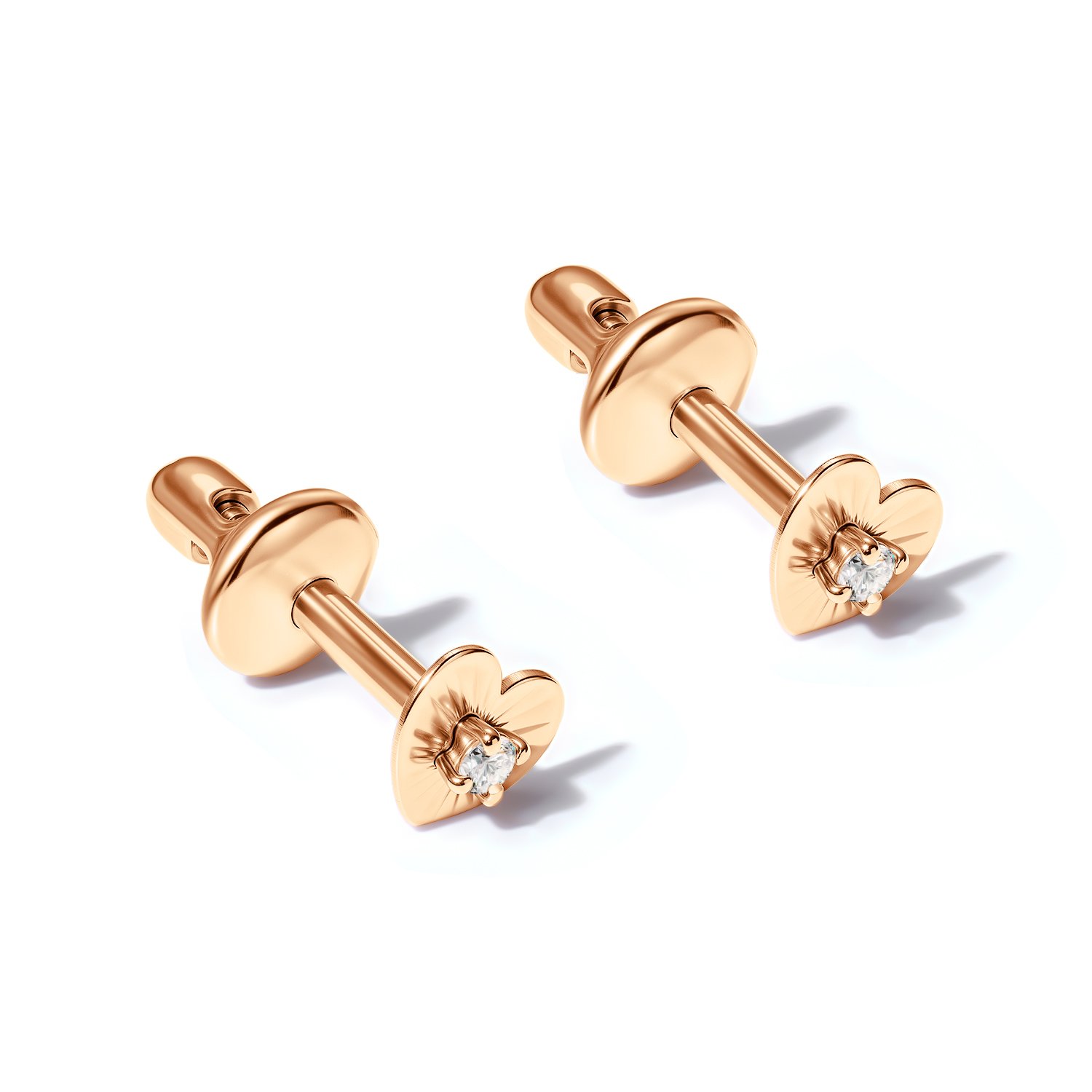 Золотые серьги с фианитами