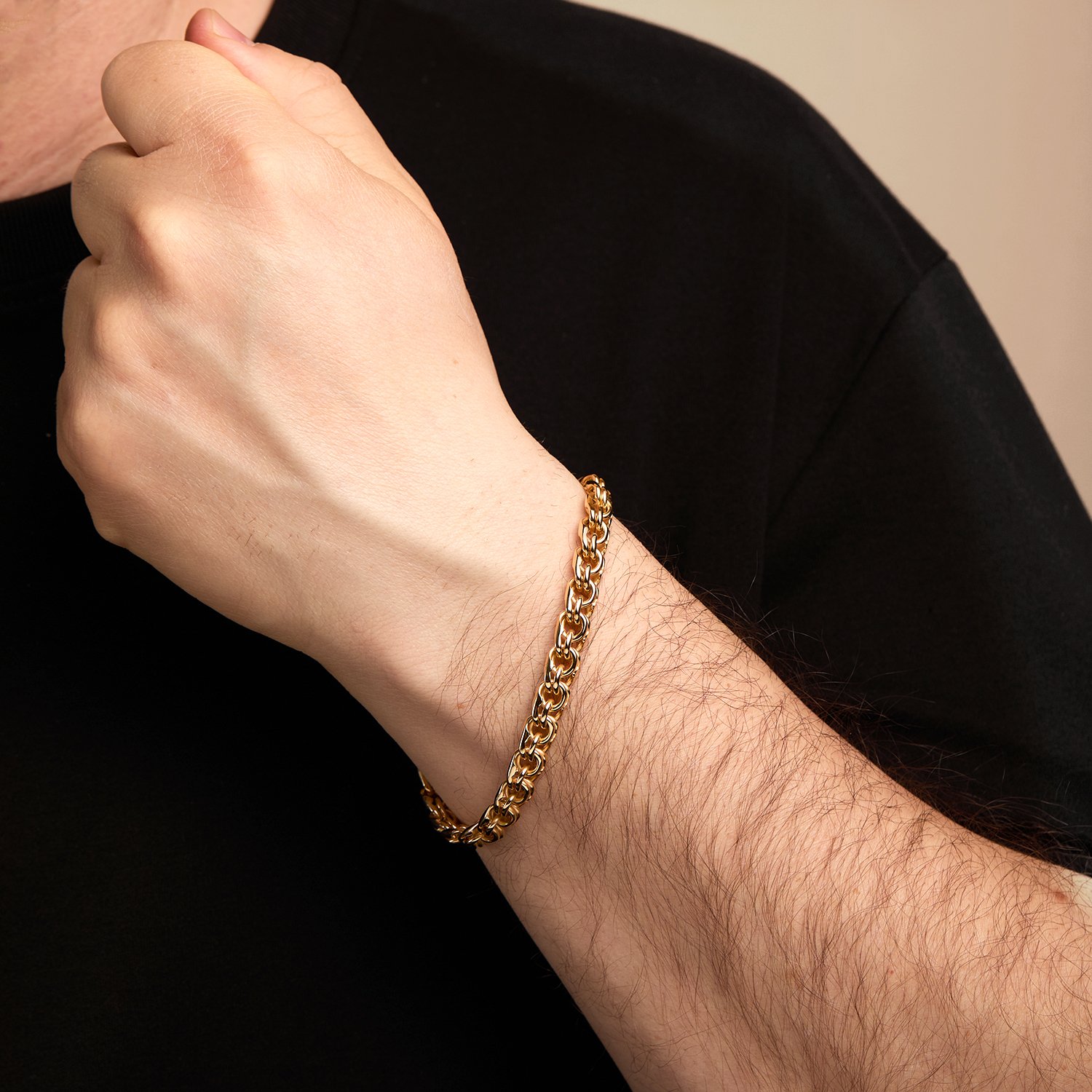 Золотой браслет ручной работы полновесный