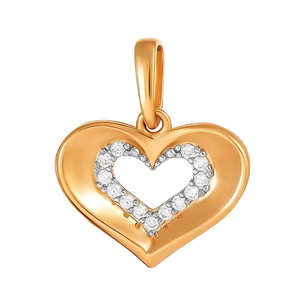 Подвеска TALANT Сердце из серебра с фианитами