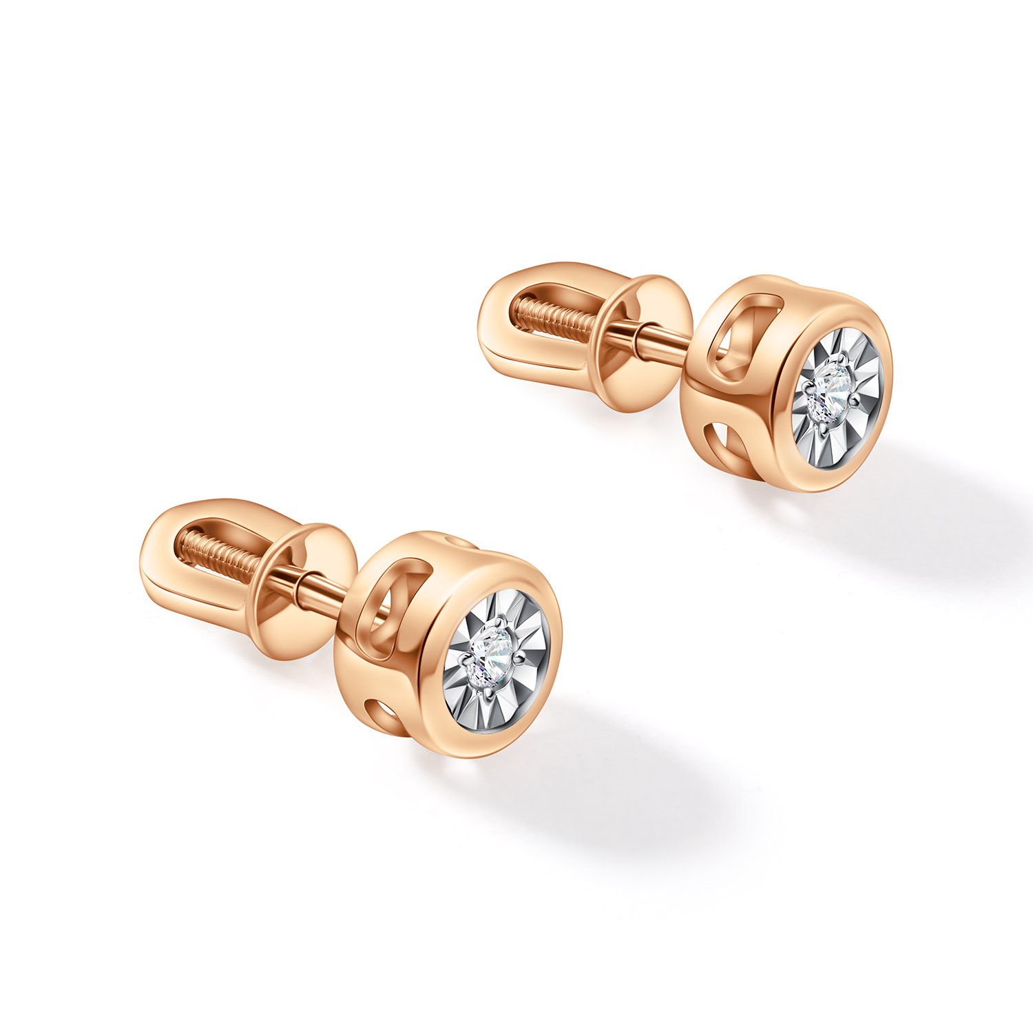 Золотые серьги с бриллиантами