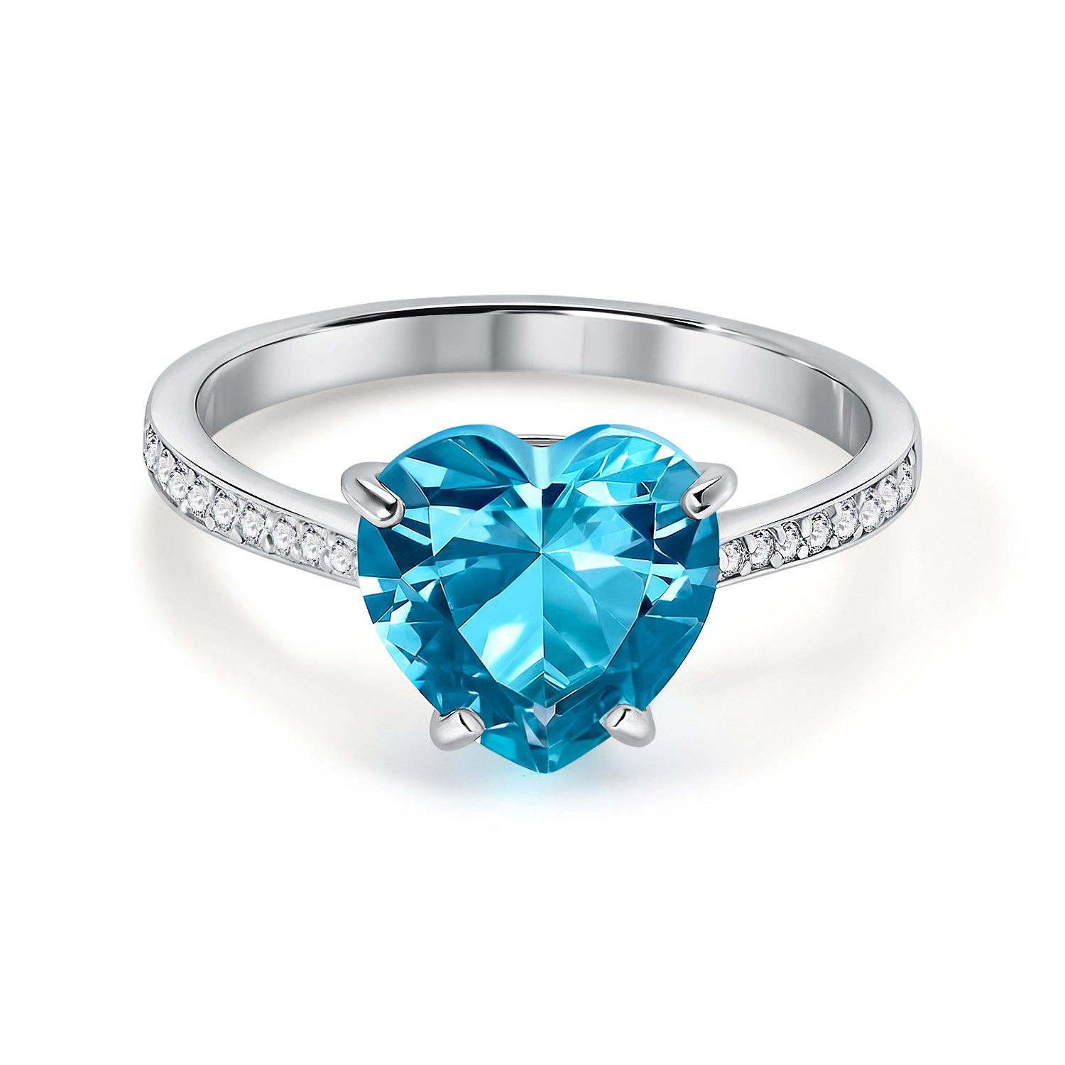 Серебряное кольцо с фианитами