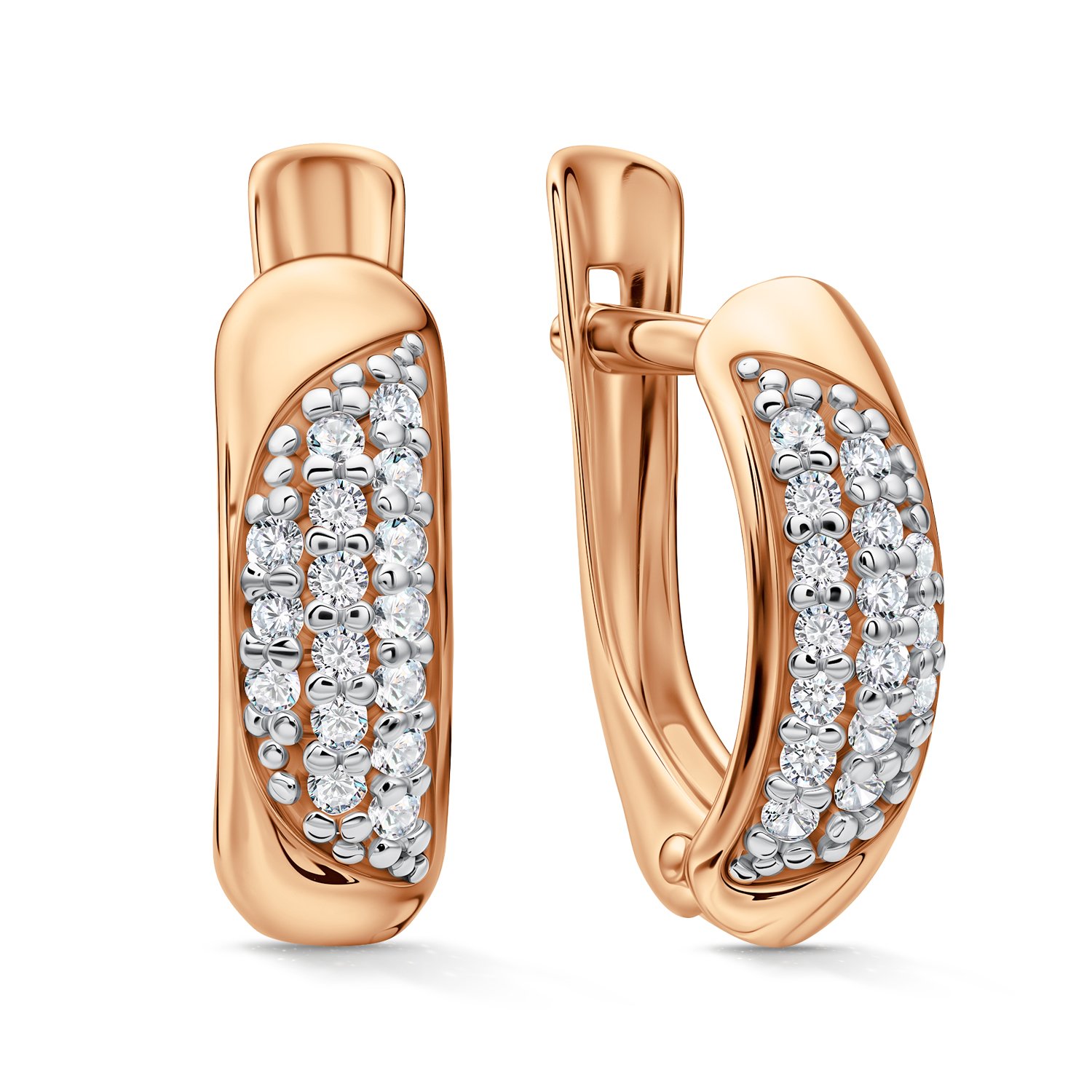 Фото «Золотые серьги с фианитами»