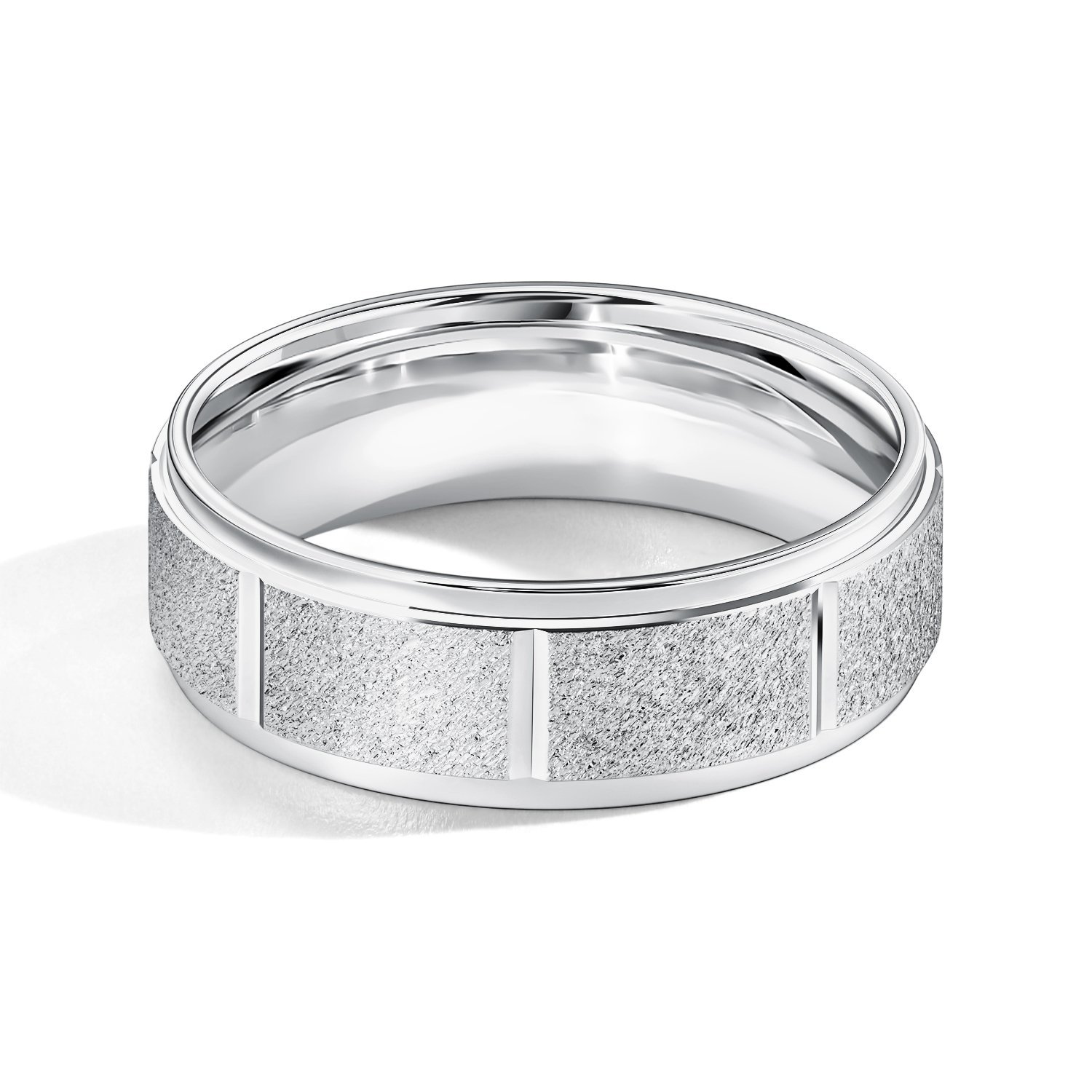 Серебряное обручальное кольцо Comfort fit