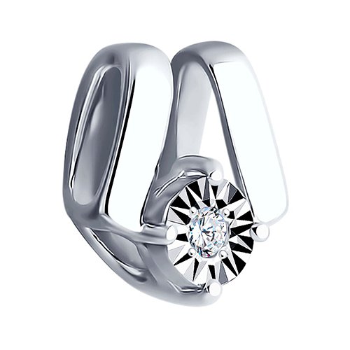 Золотая подвеска с бриллиантом