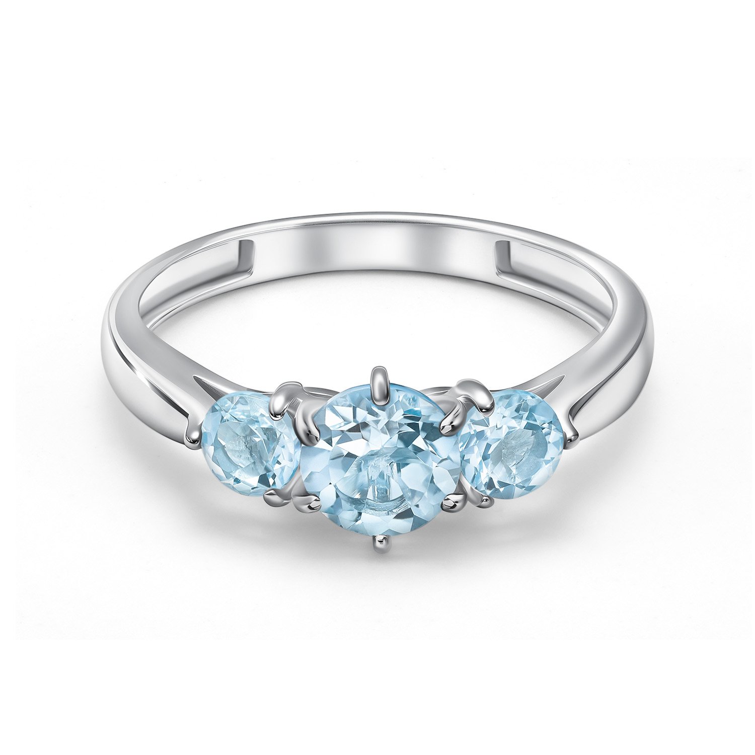 Серебряное кольцо с топазами Sky