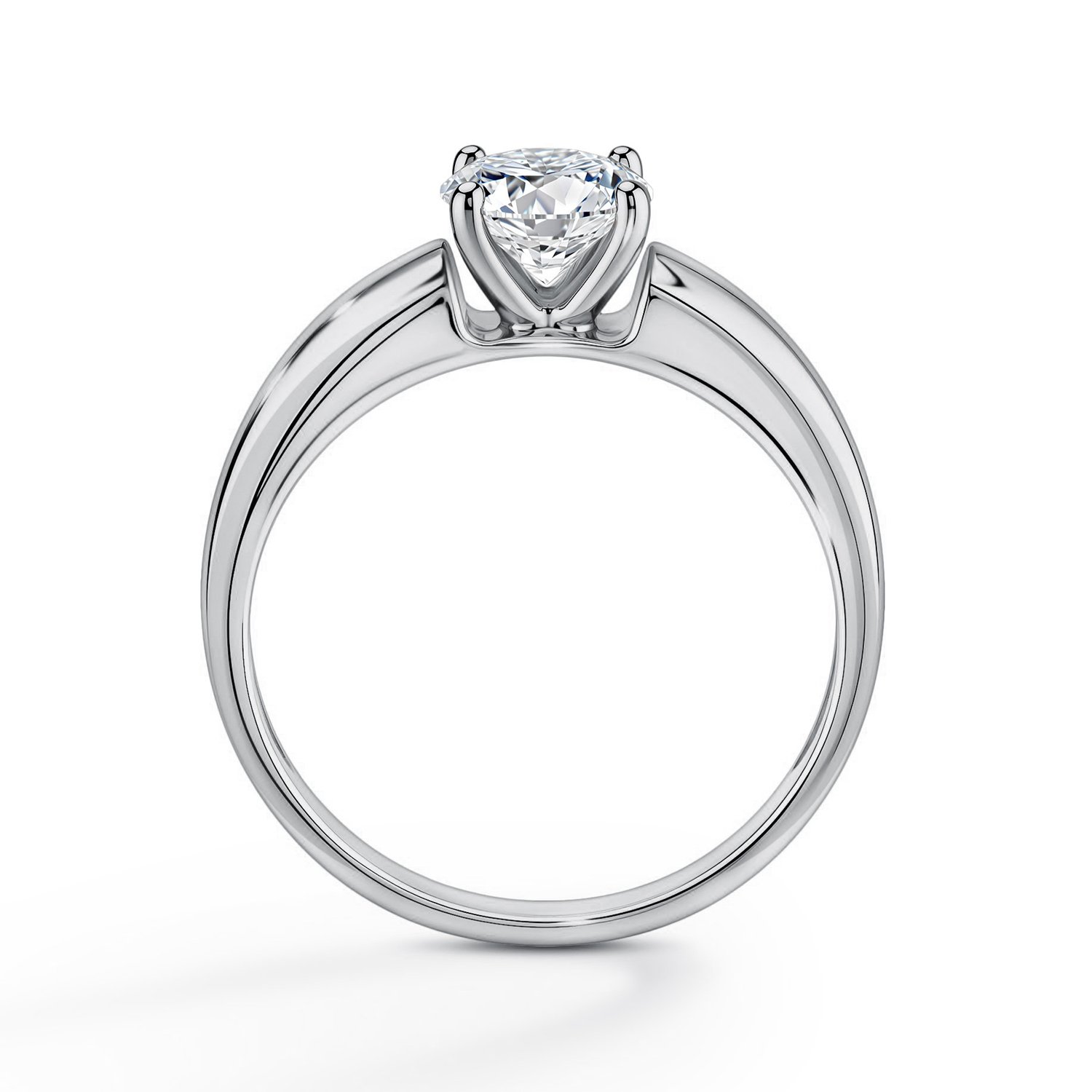 Золотое кольцо с бриллиантом выращенным