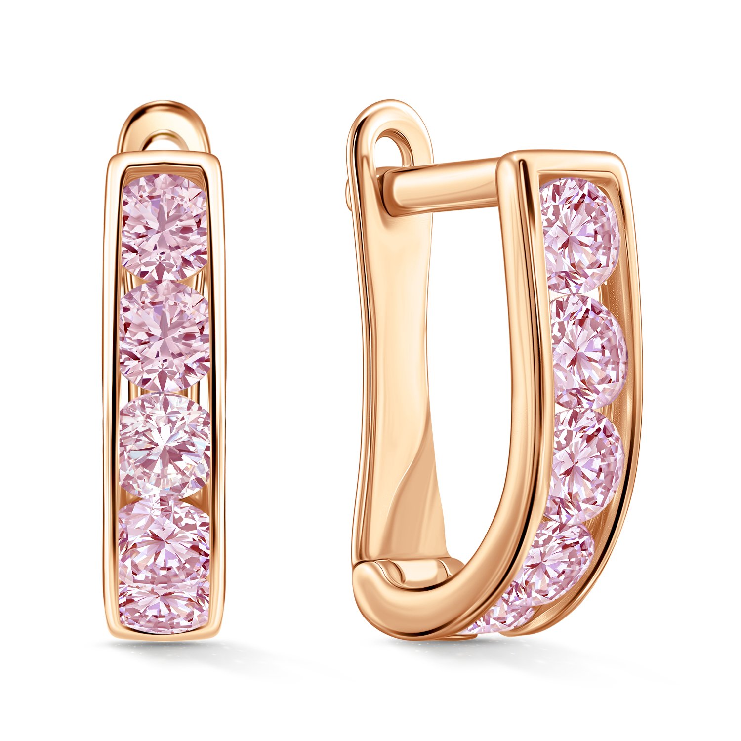 Фото «Золотые серьги с фианитами»