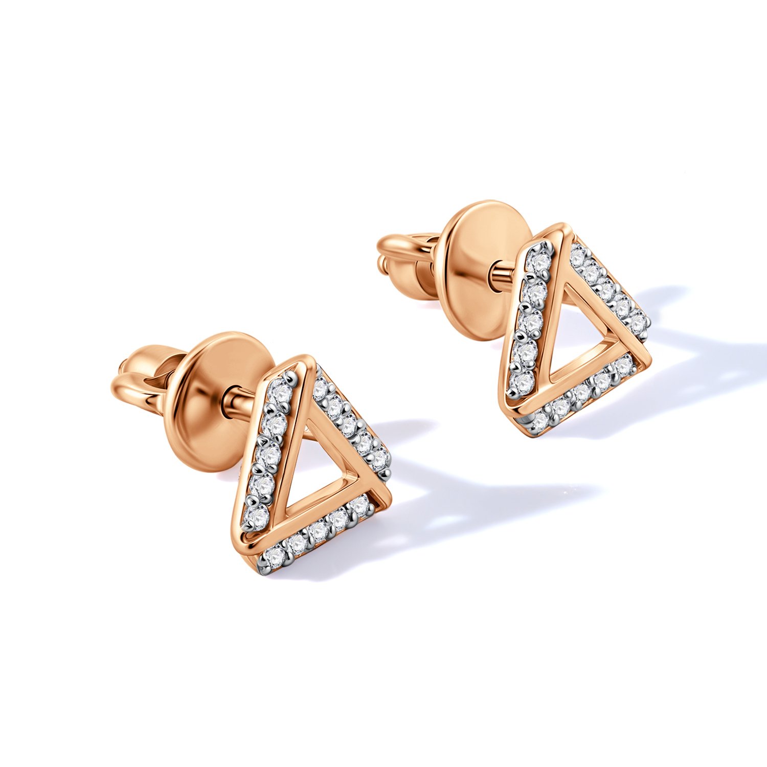 Золотые серьги с бриллиантами