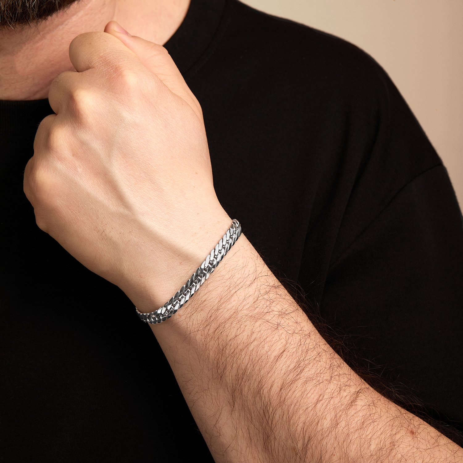 Серебряный браслет полновесный