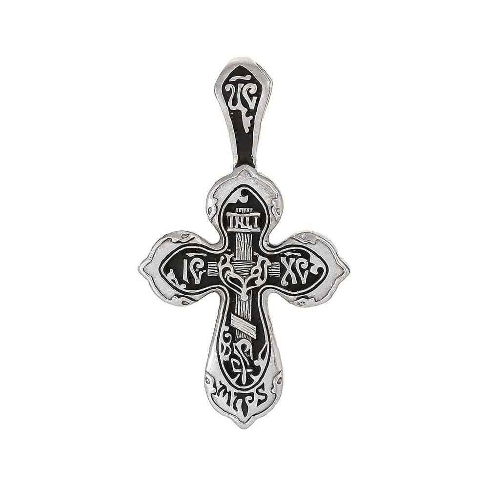 Серебряный крест с родированием