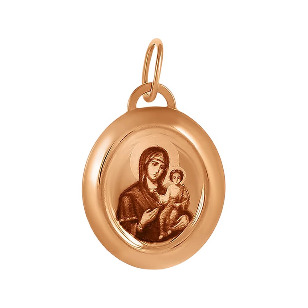 Золотая подвеска Икона Смоленская Божия Матерь