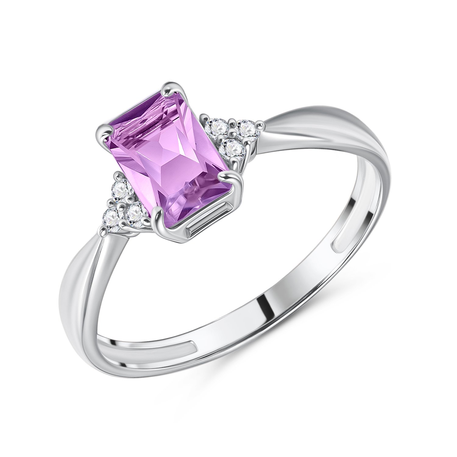 Фото «Золотое кольцо с аметистом и бриллиантами»