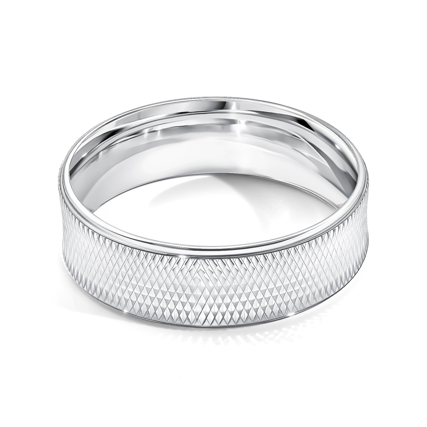 Серебряное обручальное кольцо Comfort fit