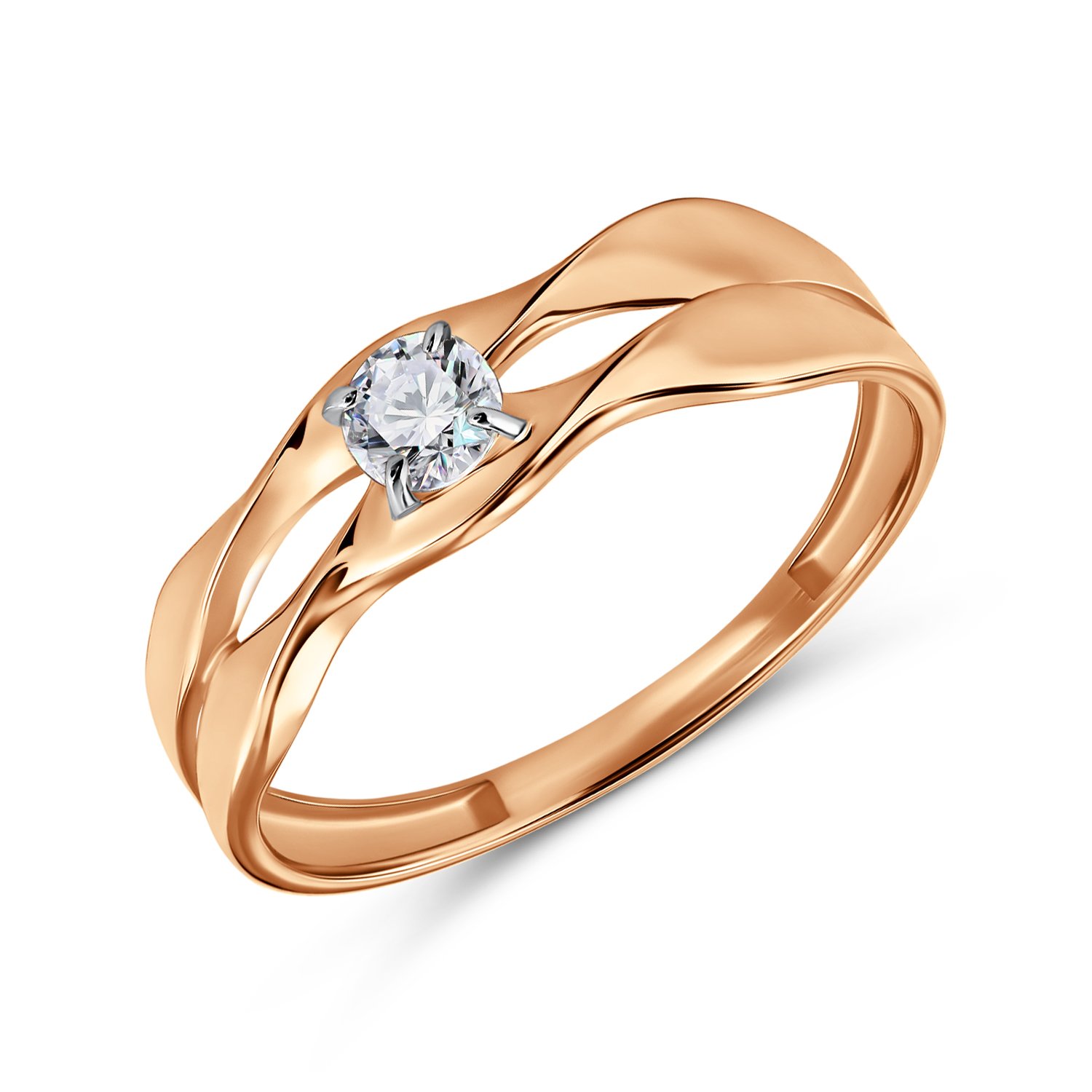 Фото «Золотое кольцо с фианитом»