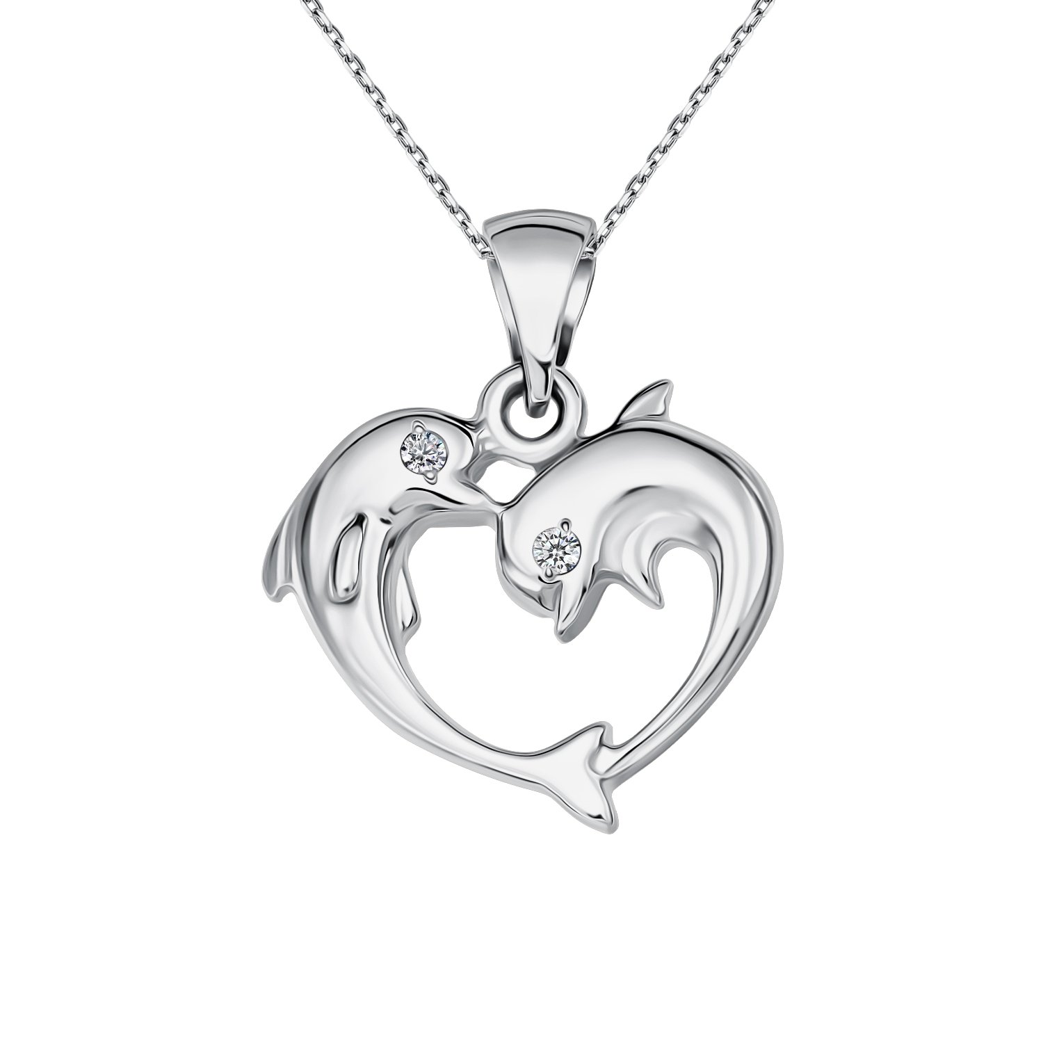 Серебряная подвеска с фианитами