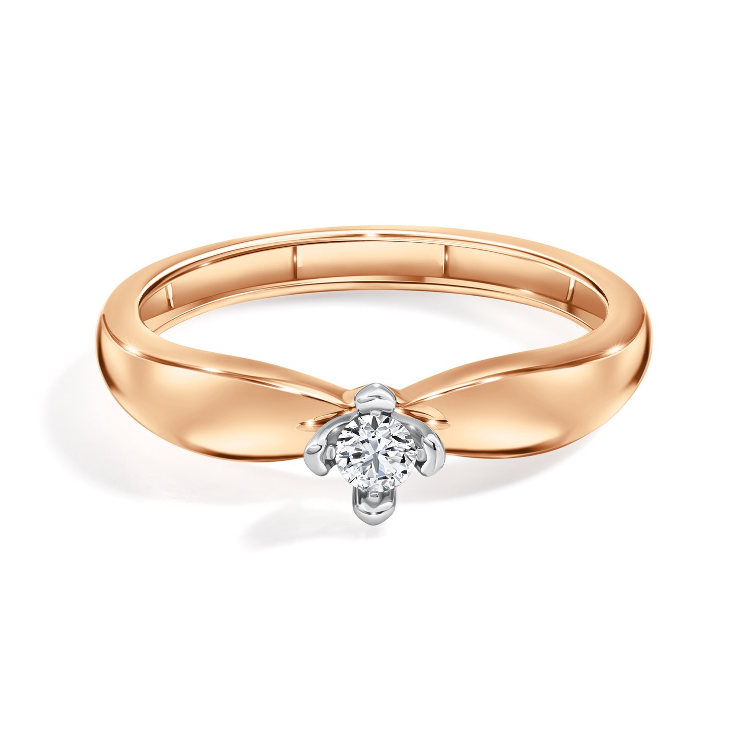 Золотое кольцо с бриллиантом