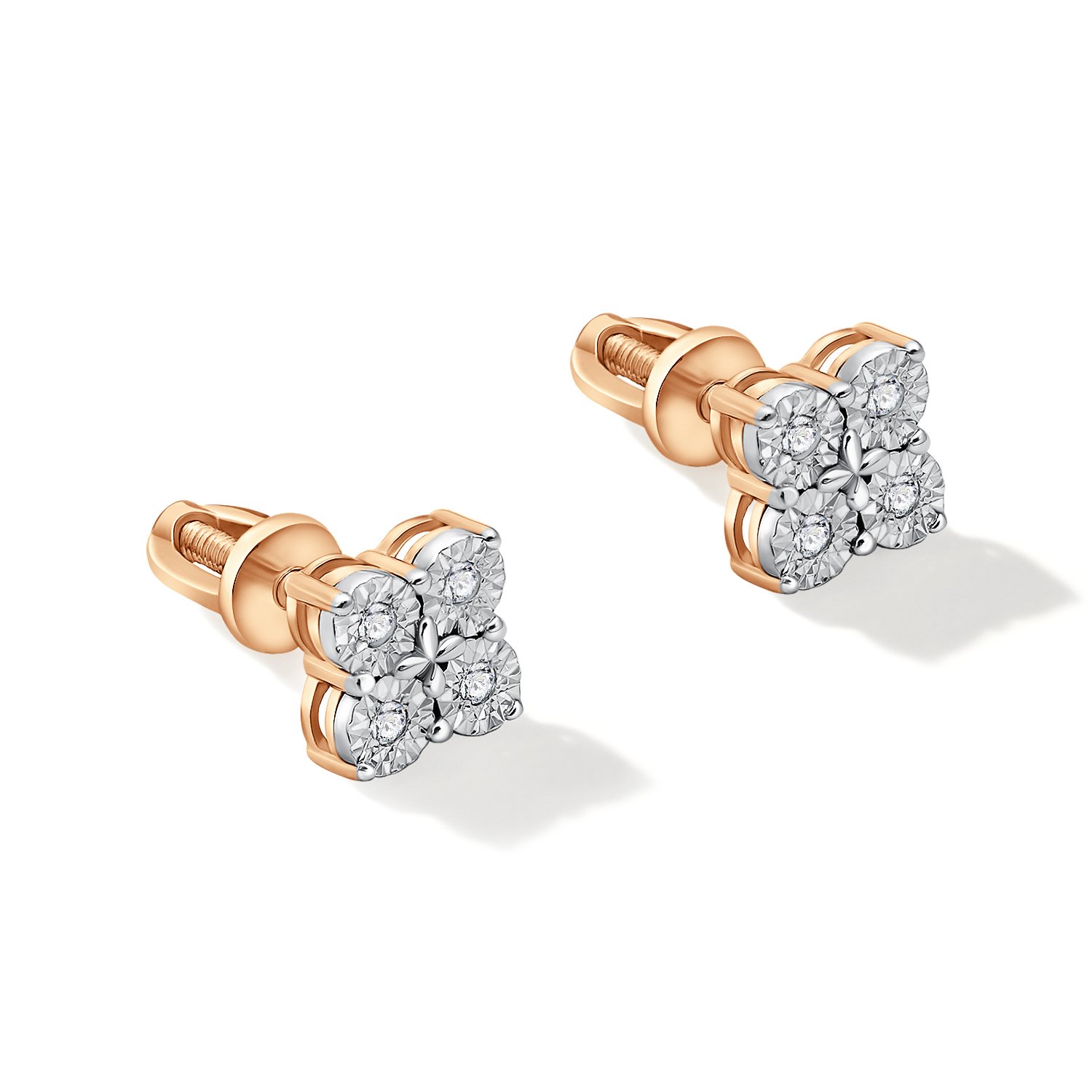 Золотые серьги с бриллиантами