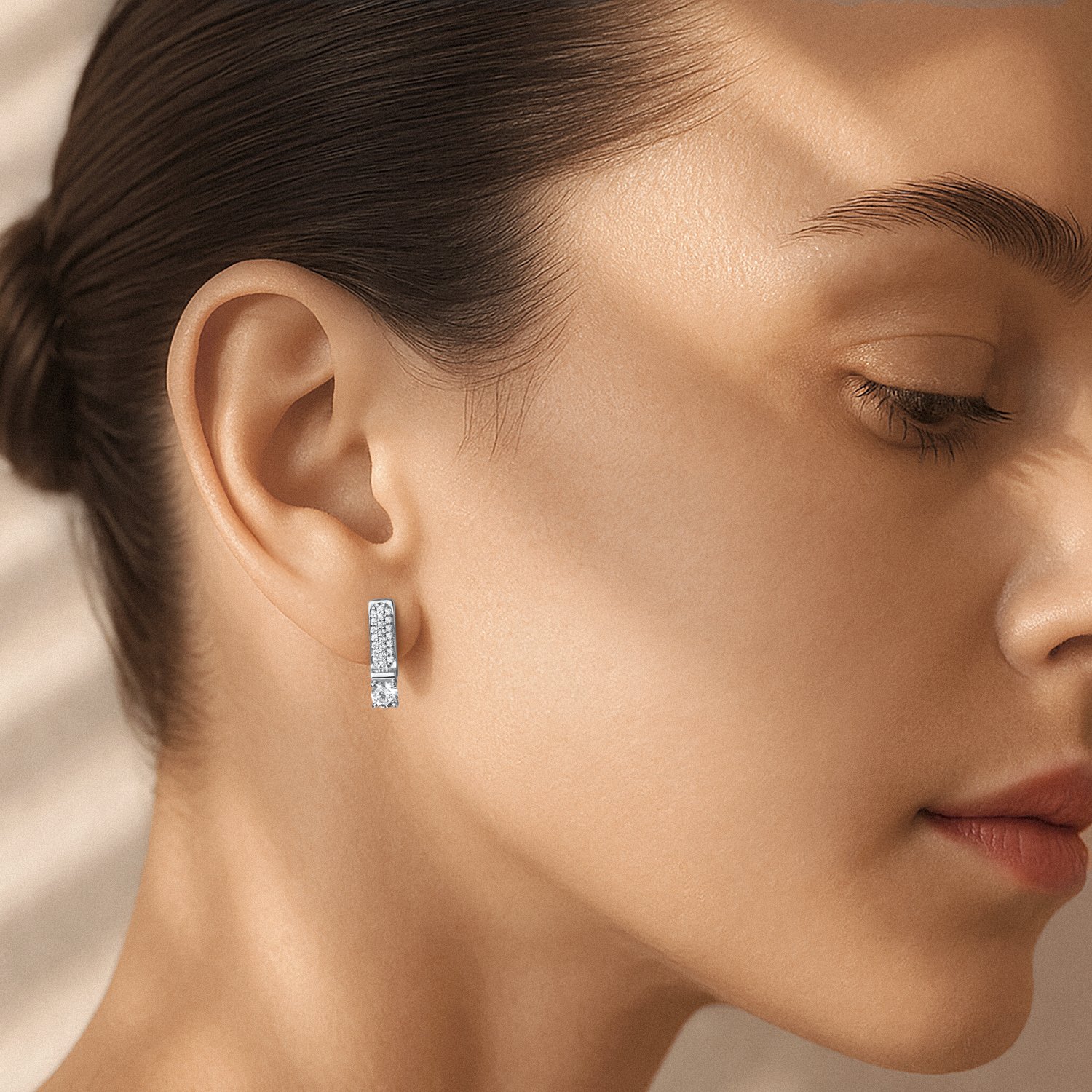 Серебряные серьги с фианитами