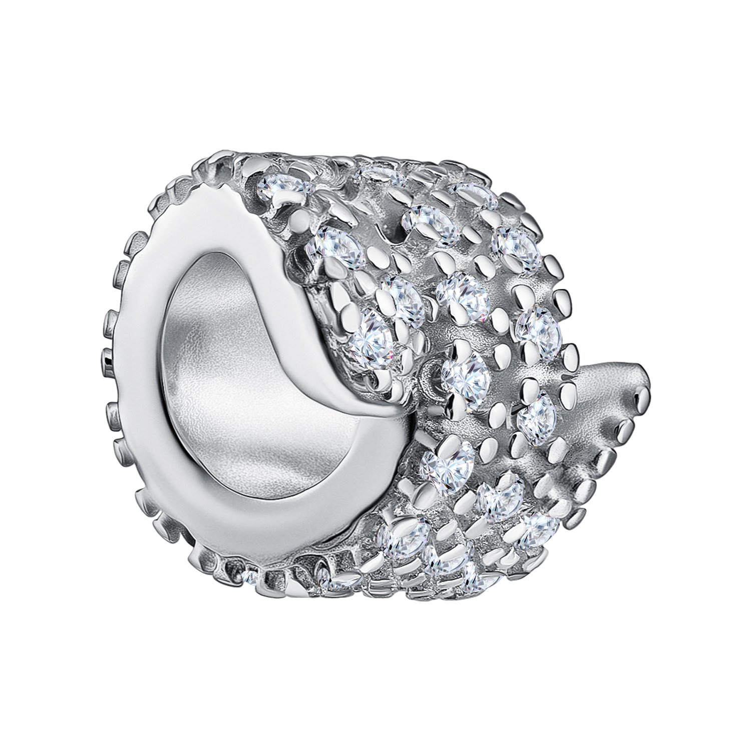 Серебряный шарм с фианитами