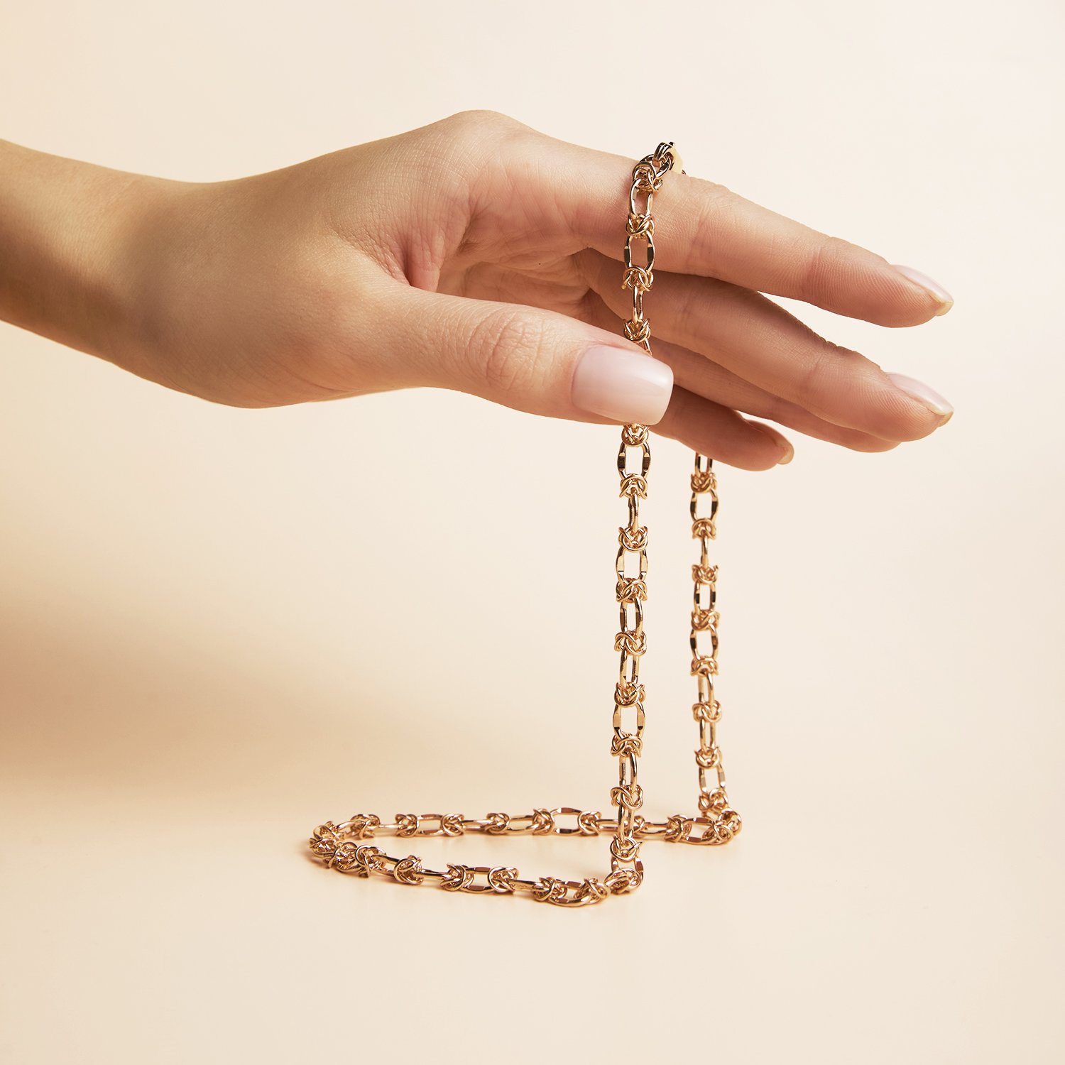 Золотая цепь ручной работы полновесная