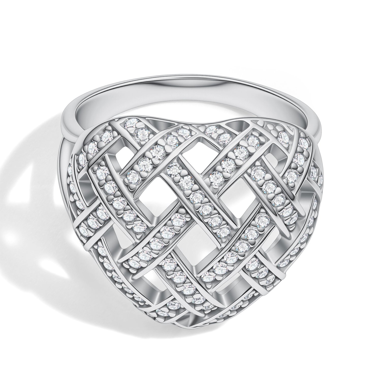 Серебряное кольцо с фианитами