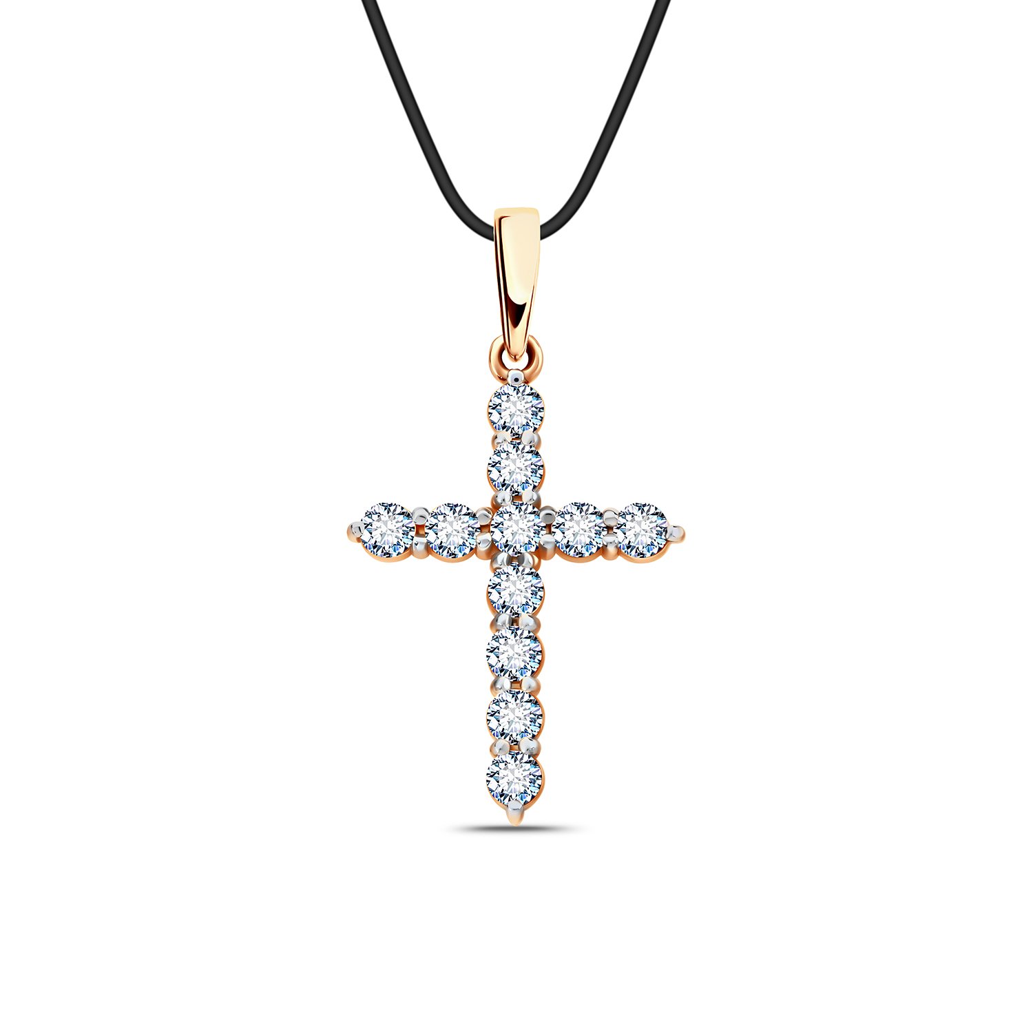 Золотая подвеска с фианитами