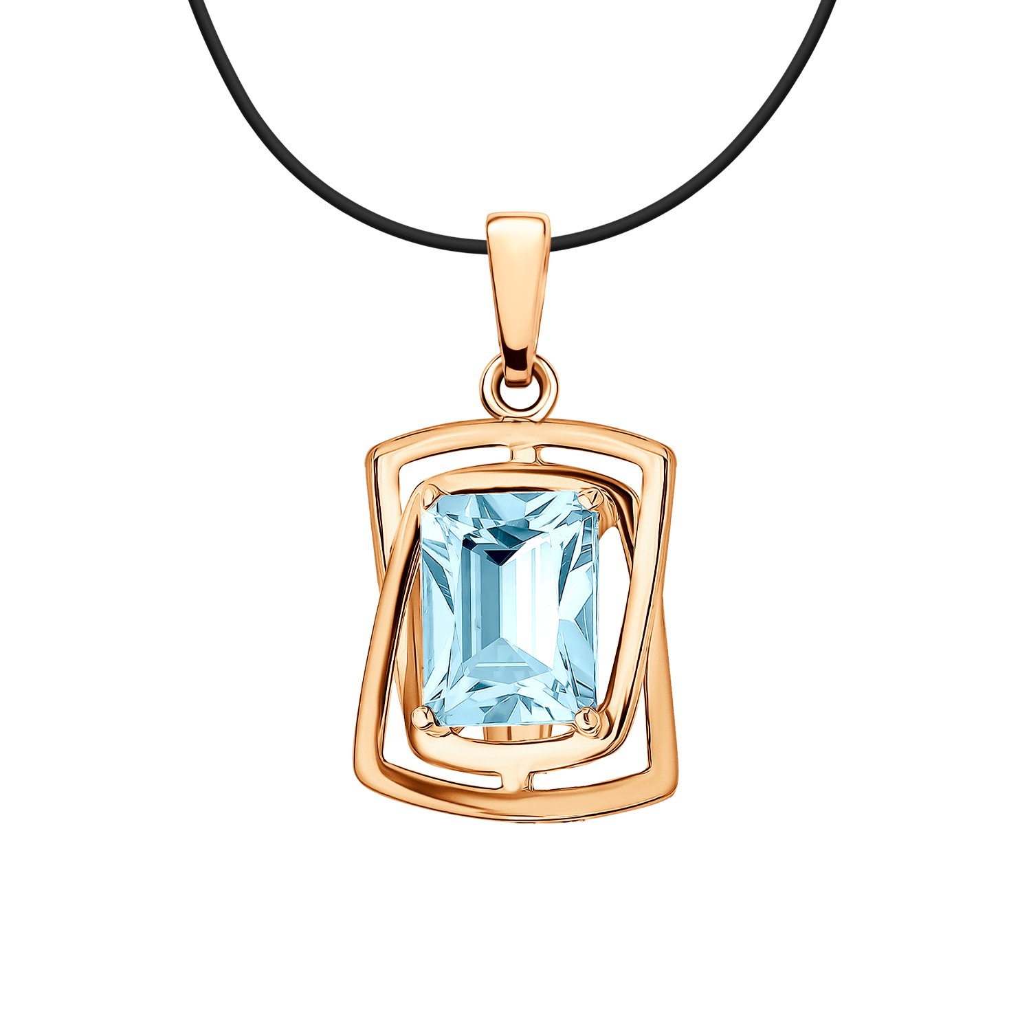 Золотая подвеска с топазом