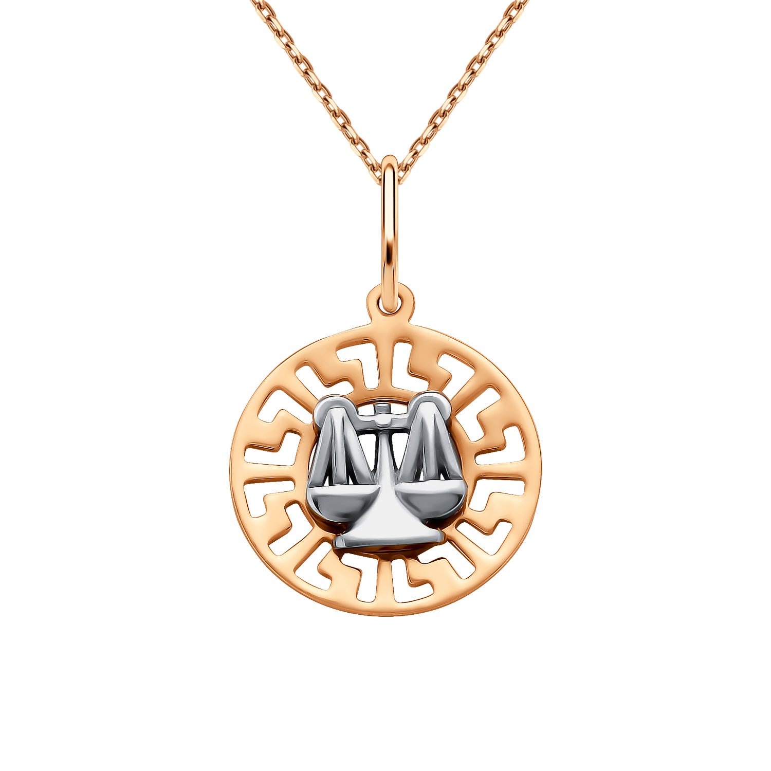 Золотая подвеска со знаком зодиака Весы