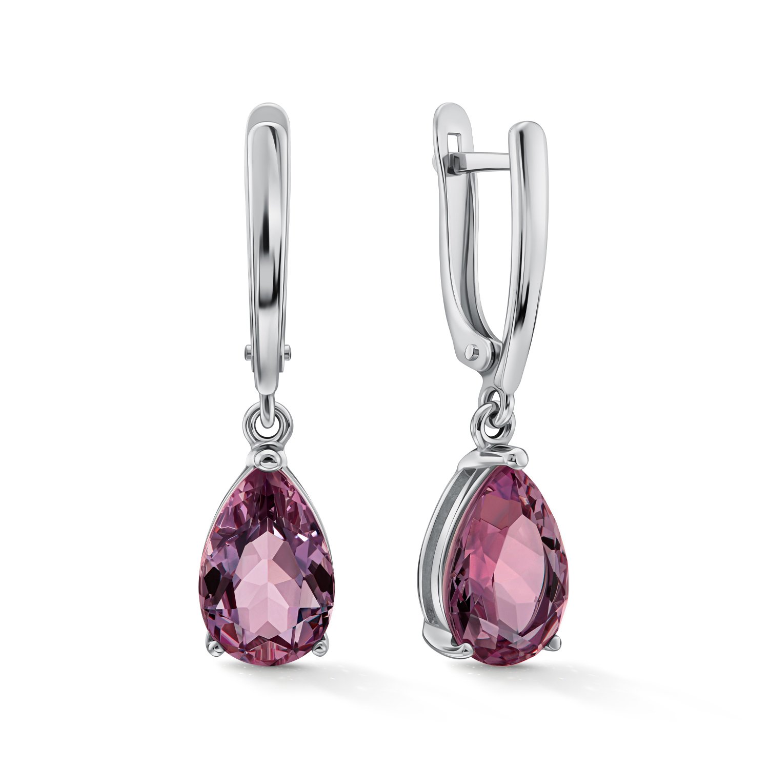 Серебряные серьги с фианитами