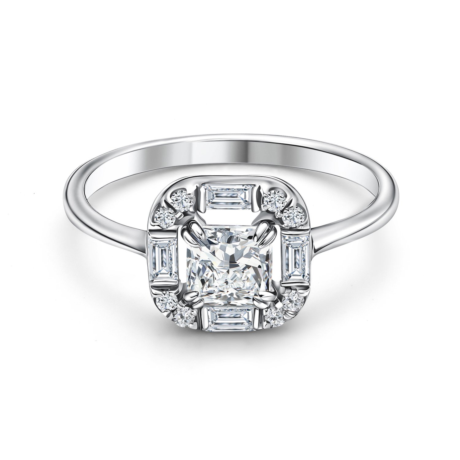 Золотое кольцо с бриллиантами выращенными