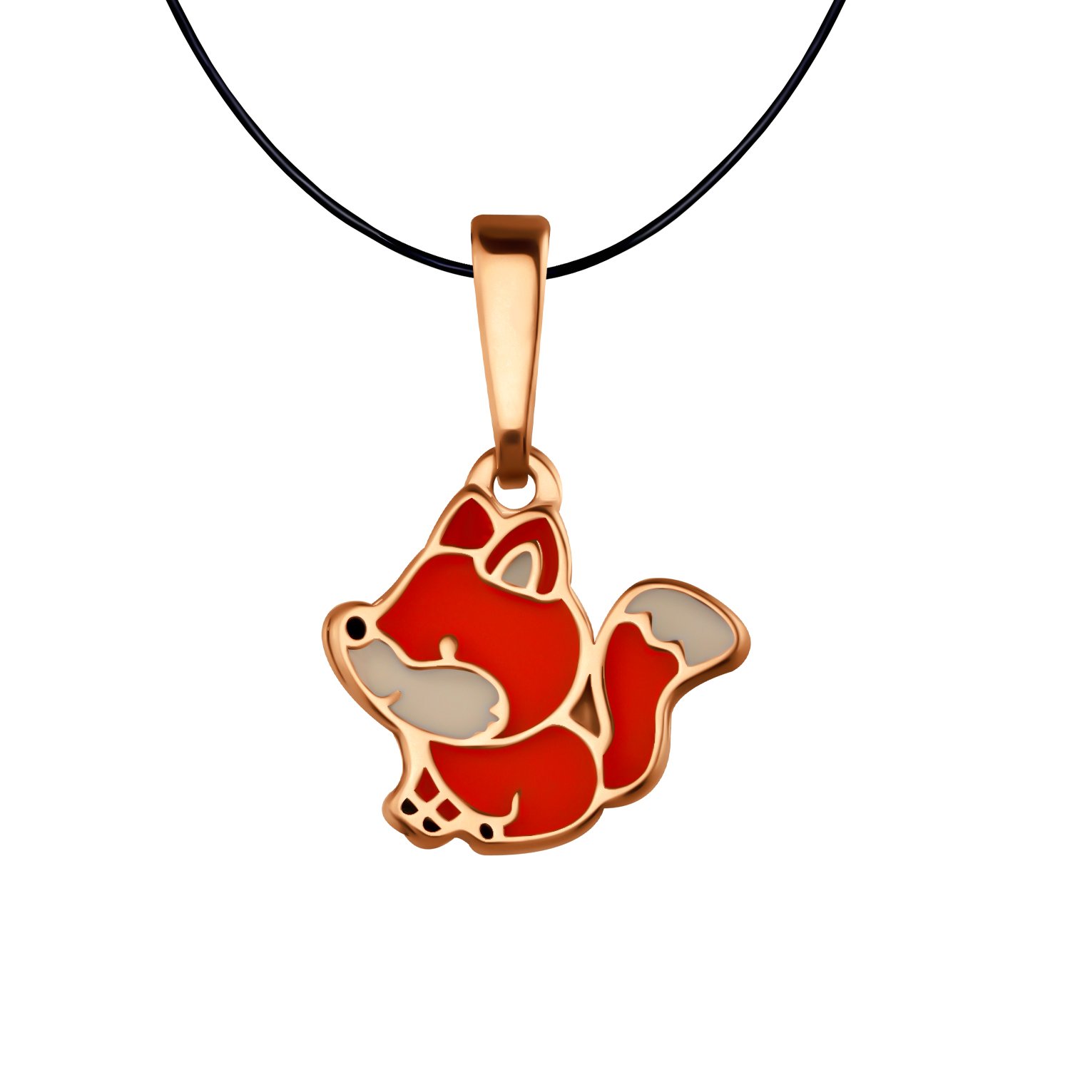 Серебряная подвеска с эмалью и позолотой