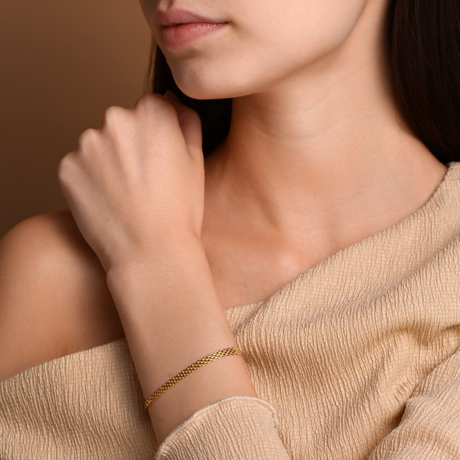 Золотой браслет полновесный