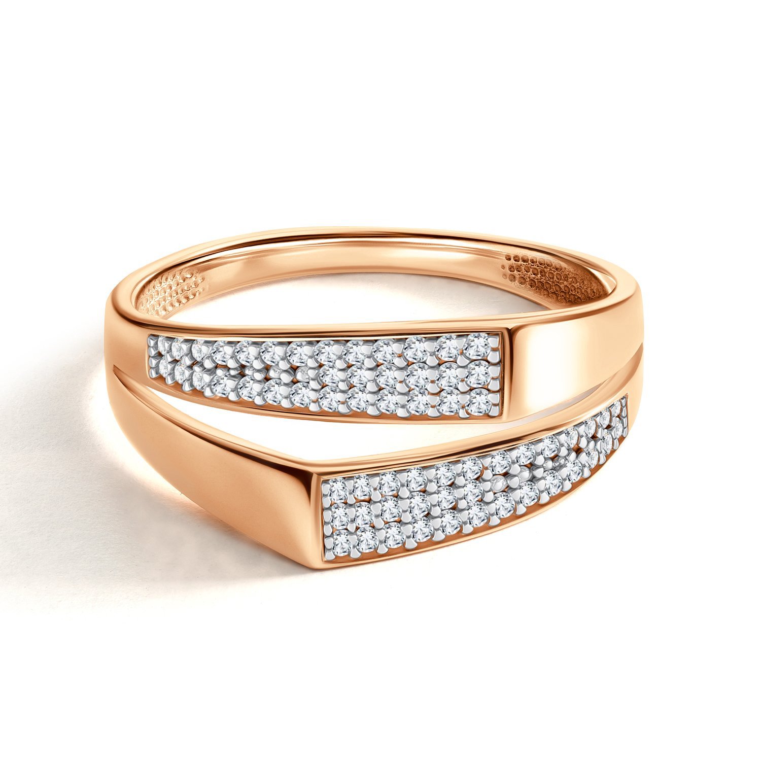 Золотое кольцо с фианитами