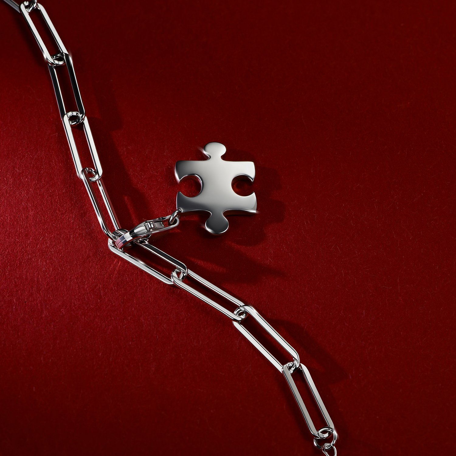 Серебряная подвеска-знак «Пазл»