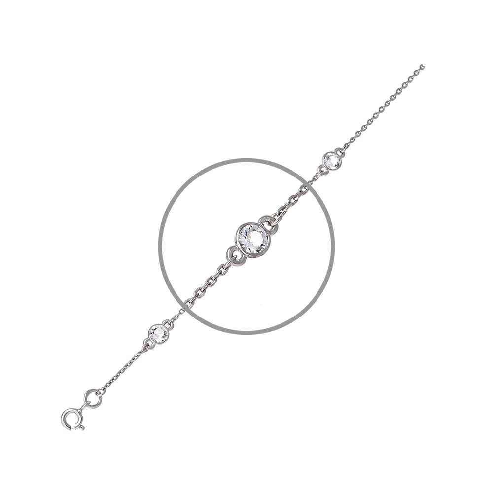 Серебряный браслет с кристаллами SWAROVSKI
