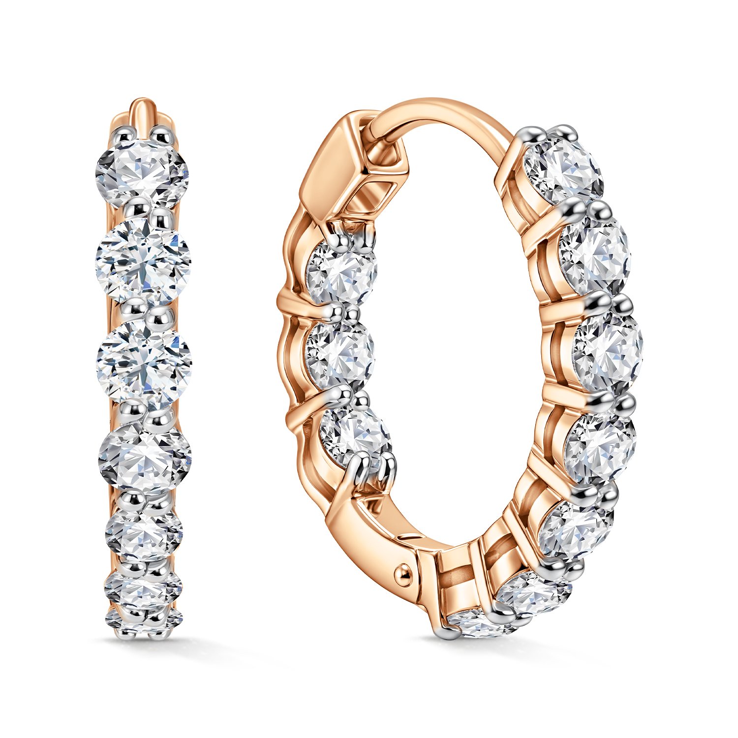 Фото «Золотые серьги с бриллиантами выращенными»