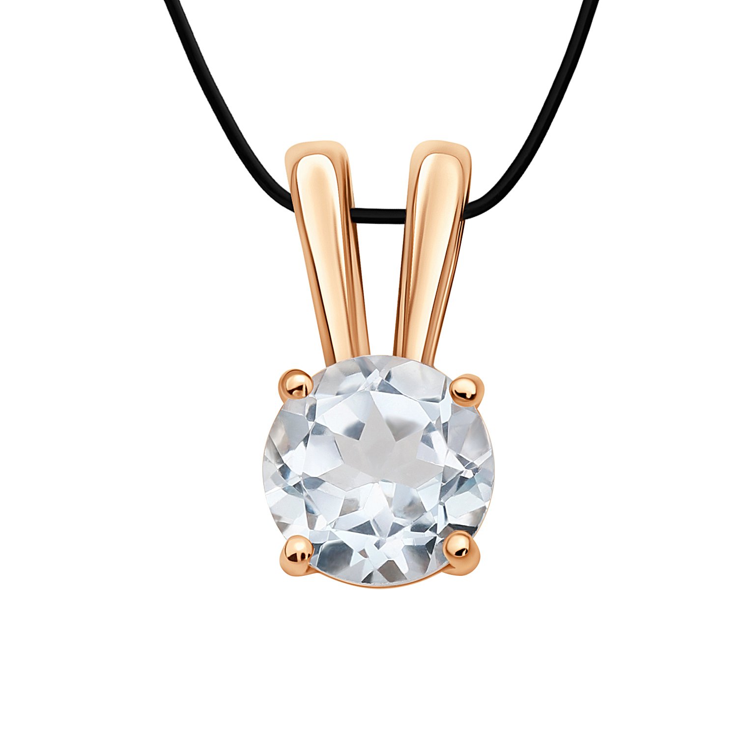 Золотая подвеска с топазом