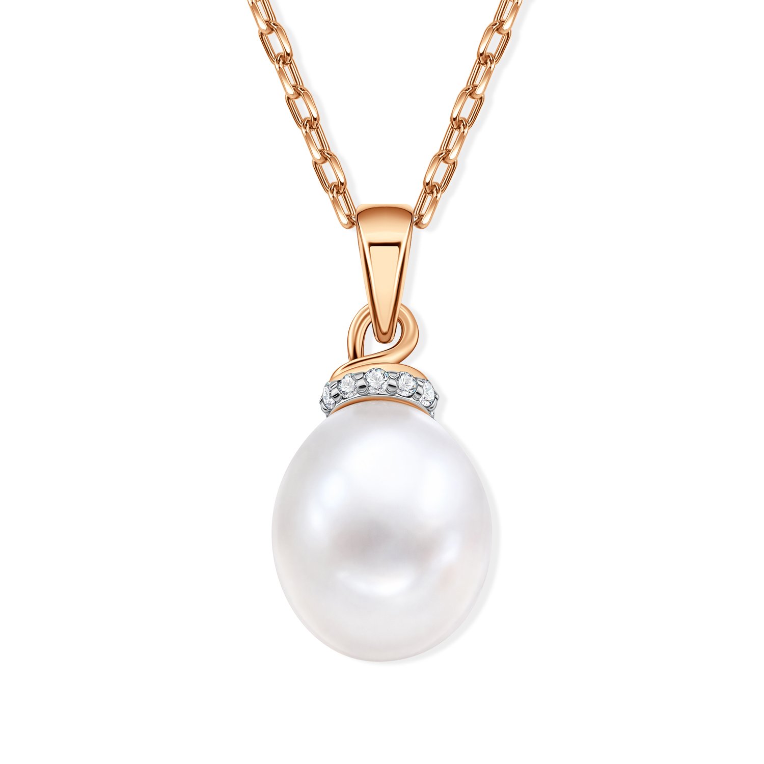 Фото «Золотая подвеска с жемчугом и бриллиантами»