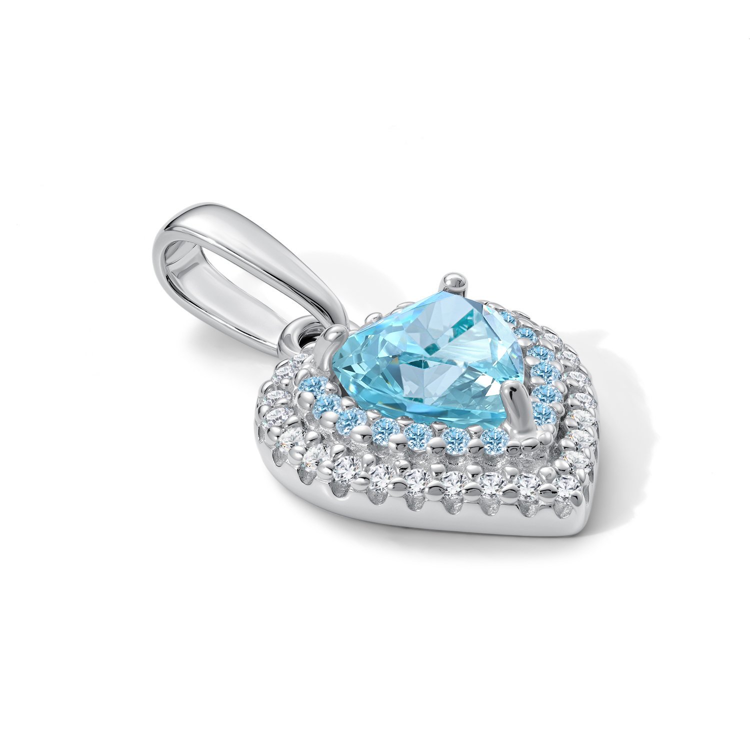 Серебряная подвеска с фианитами