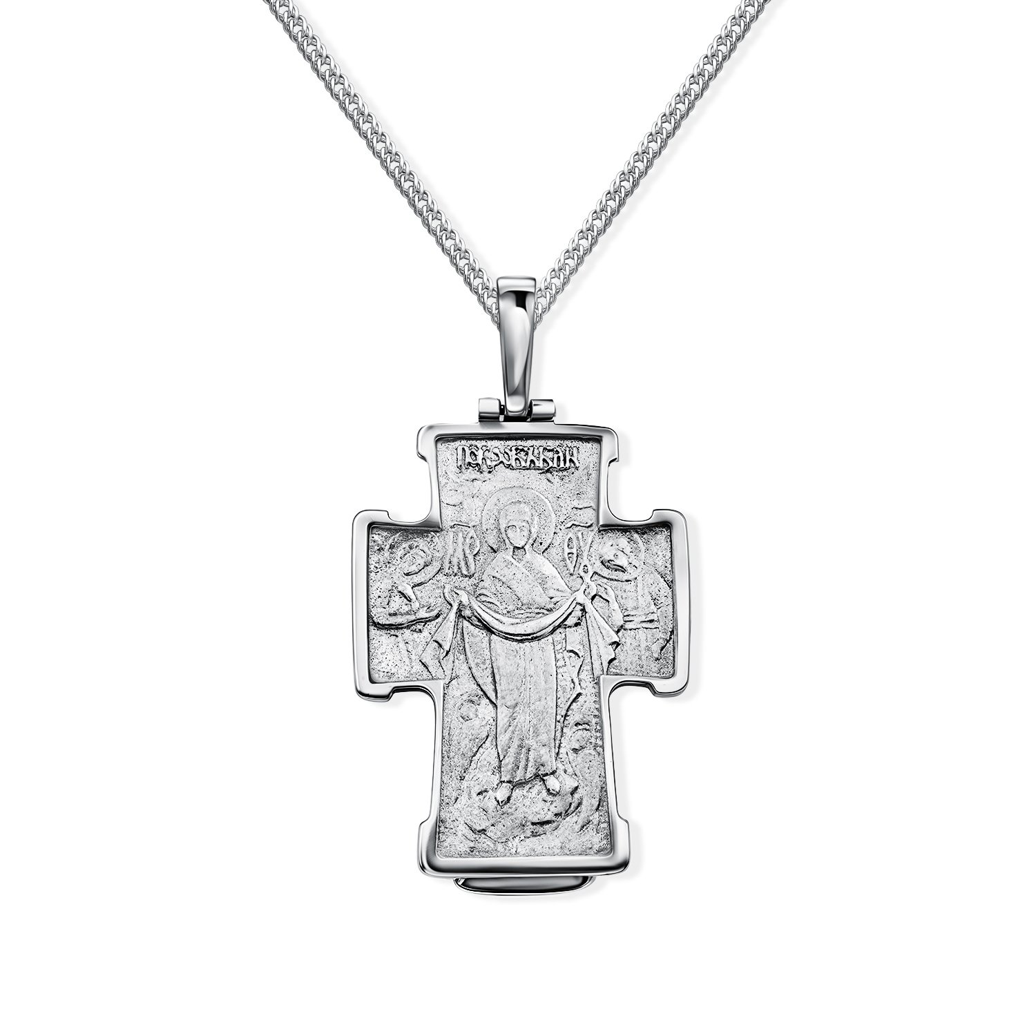 Серебряный православный крест