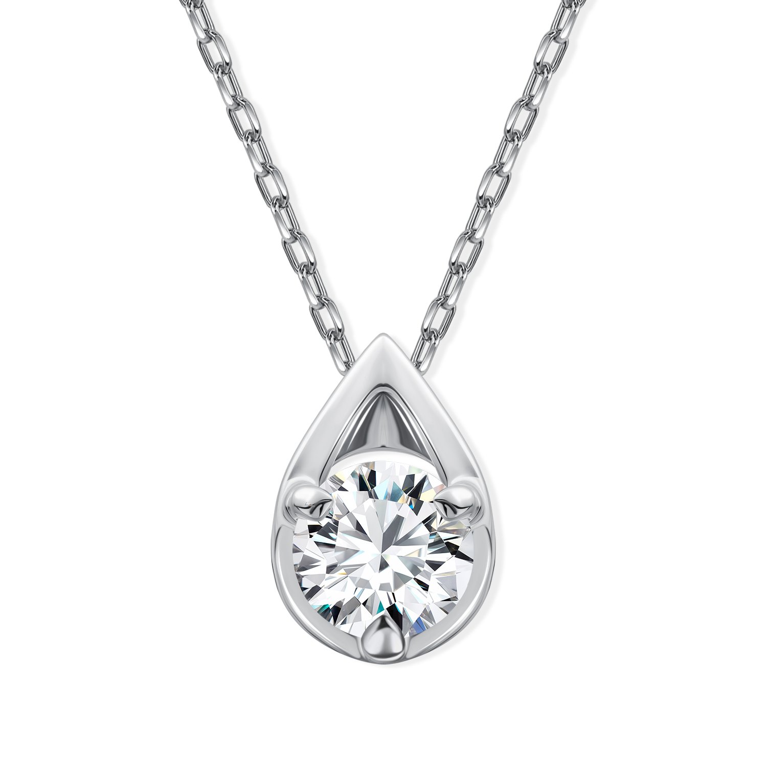 Фото «Золотая подвеска с бриллиантом выращенным»