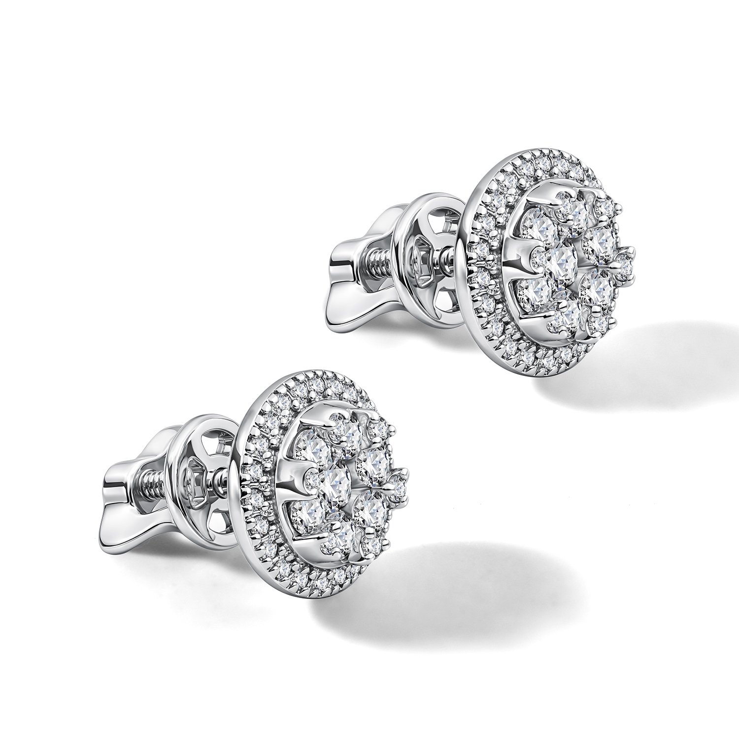 Золотые серьги с бриллиантами