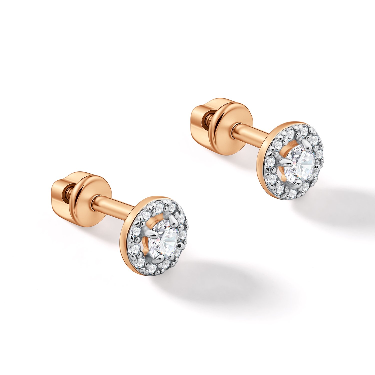 Золотые серьги с бриллиантами